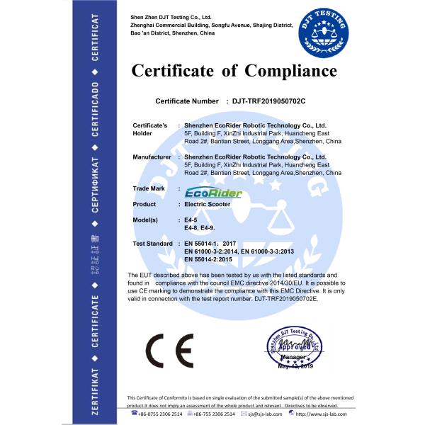 Black Powerful Electric Scooter Self Balancing Electric Scooter 4 - 6 Hours Charging Time