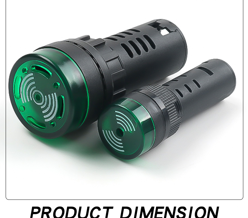 Acousto-Visual Alarm LED Buzzer Switches 16mm & 22mm Push Buttons with Loud Intermittent Light Max. 20A Current IP65 Level