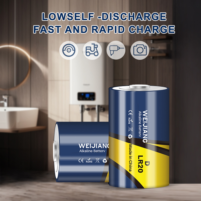 1.5v D Размер Алкальные батареи ZnO2 Алкальные батареи D
