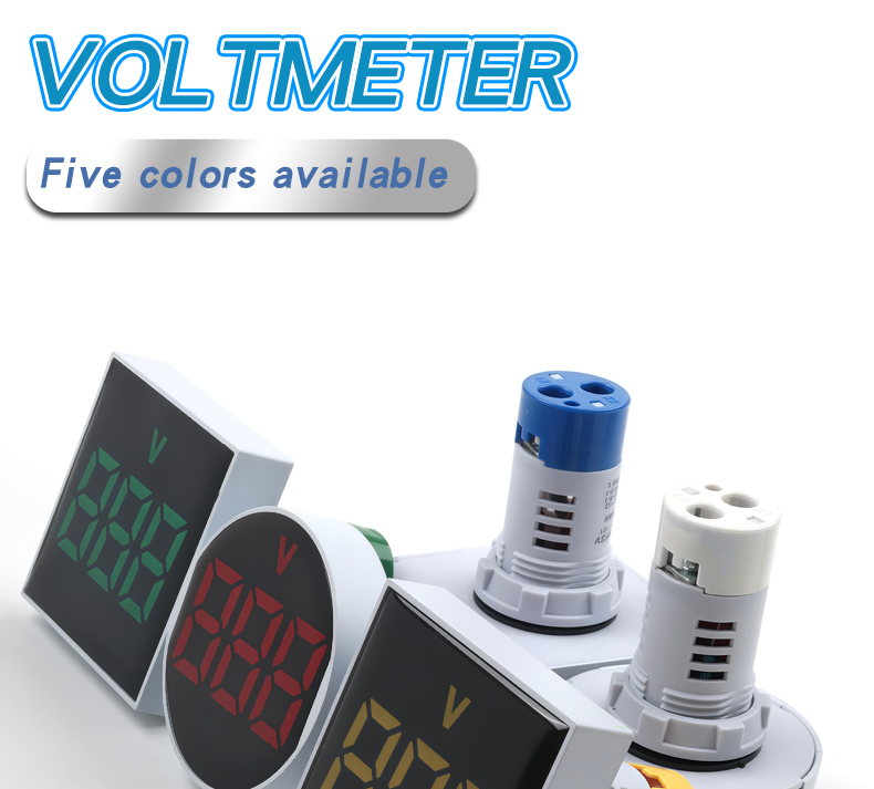YZ LED Voltmeter Digital Indicator Single Display Panel Meter AD112-50 AC60-500V 1% Accuracy Large Display Small
