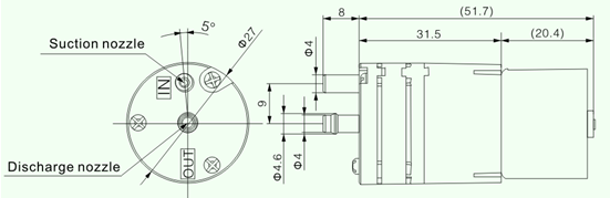 Насос 1.5Л/м тюфяка воздуха 12В ДК безщеточный медицинский 90КПА