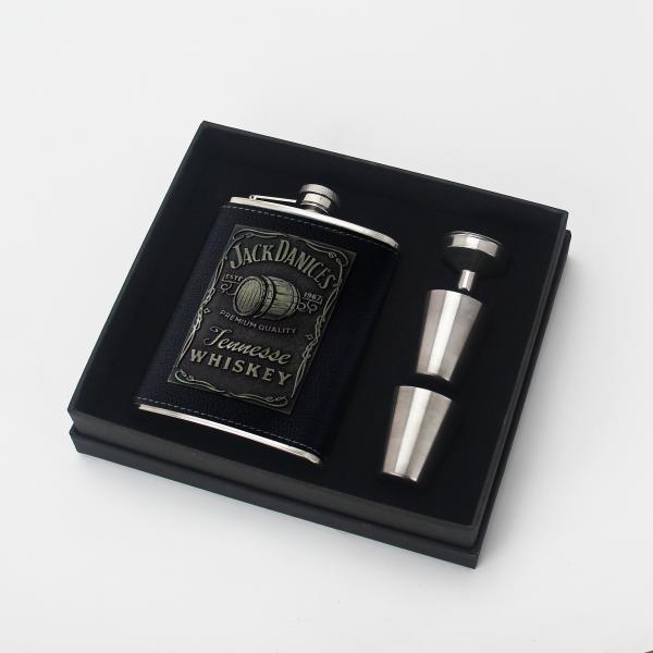304 Stainless Steel Hip Flask Set for Alcohol Matte Black Capacity 1oz 2oz 3oz 4oz 5oz
