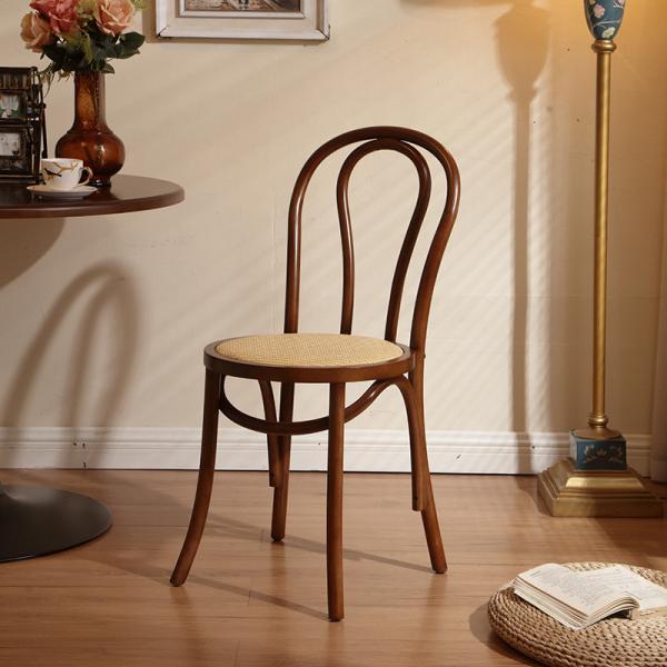 Natural Rattan Cushion Solid Wood Wedding Wooden Chair Modern Customized Banquet Stackable Chair for Commercial Furniture