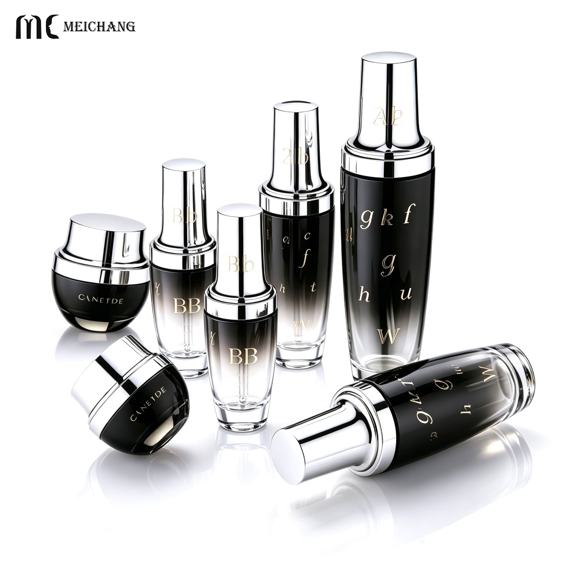 Premium Glass Skincare Packaging Set with Optional Amber Light-Blocking Cream Jar & Serum Bottle Collection(MC-314)