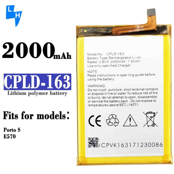 2000mAh емкость CPLD-163 E570 Мобильная батарея для мобильных телефонов для Coolpad Porto S OEM/ODM 500PCS