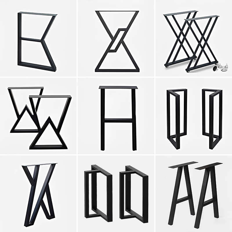 X-shaped Iron Frame Heavy Duty Table Bracket Metal Table Legs for Desk Slab Table & Dining Table Furniture Support Legs