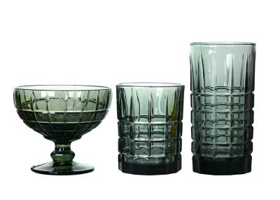 Solid Blue 290ml 900mm Crystal Colored Whisky Glasses FDA Certification
