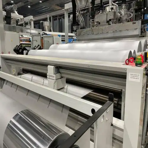 EVA POE EPE Solar Module Encapsulate Film Extrusion Line With 2600mm Width 0.3-1mm Thickness And 18m/Min Linear Speed For PV Module Encapsulation