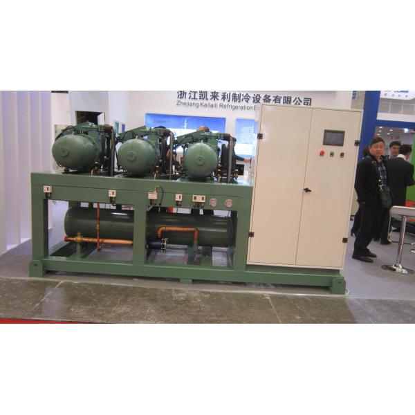 Middle Temperature Screw Three Parallel Hanzhong Compressor Condensing Unit