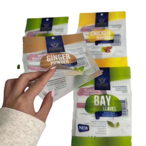 Custom Printed Sachet Laminated 3 Side Seal Plastic Bags Spice Seasoning Sachet Edible Packaging Ziplock Mylar Bag