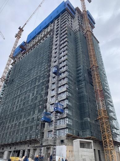 Elevador chanfrado da grua da construção do motor da caixa de engrenagens, CE Buck Hoist Elevator
