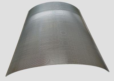 Forma curvada fio da curvatura da peneira V da tela de fio da cunha do poço de água com entalhe de 0.1mm
