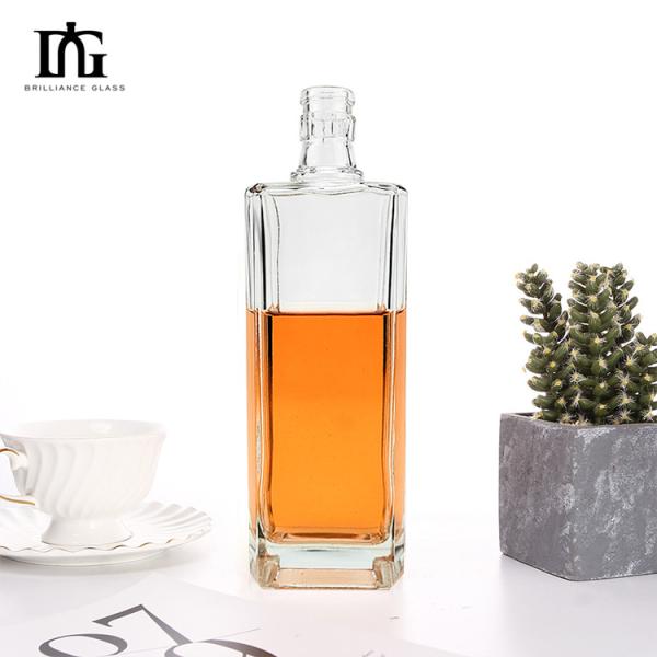 Glass Collar 750ml Extra Flint Empire Vodka Bottle for Spirits Liquor Whiskey Rum Tequila