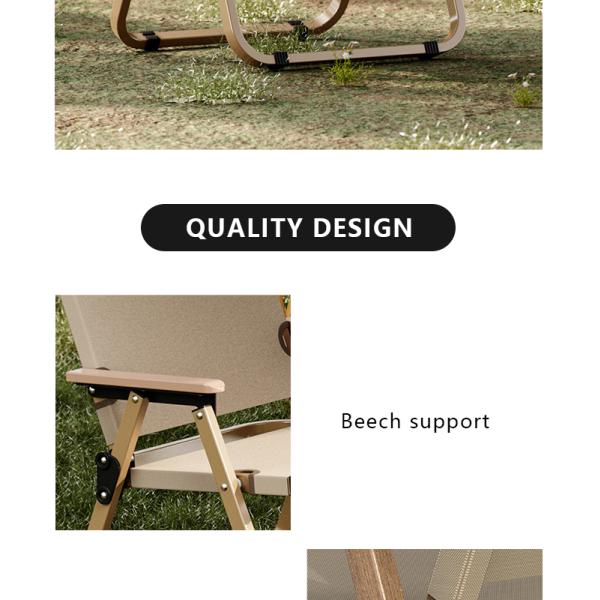 Kermit silla plegable al aire libre de 150 kg de capacidad marco de acero al carbono