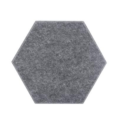 Som do alto densidade - painéis de teto acústicos de absorção do hexágono do poliéster dos painéis