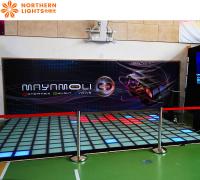 Programa de piso de jogos LED personalizado Sala de jogos interativa Grelha ativa