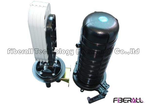 Heat Shrinkable Sealing Fiber Optic Joint Enclosure Vertical With 4 Fiber Tray
