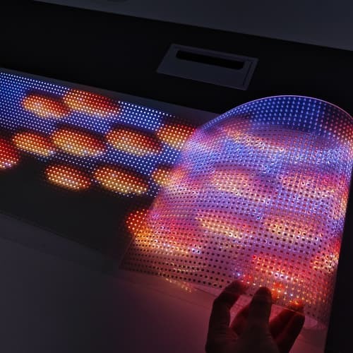Indoor Adhesive Transparent Flexible LED Film Crystal Screen Display Panel Transparent LED Film Screen for Glass