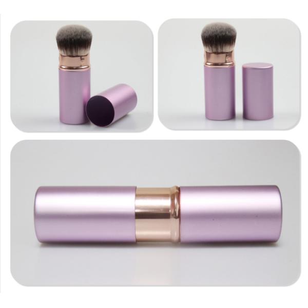 Щетка макияжа Кабуки пурпурного цвета одиночная Ретрактабле с пушистыми мягкими волосами