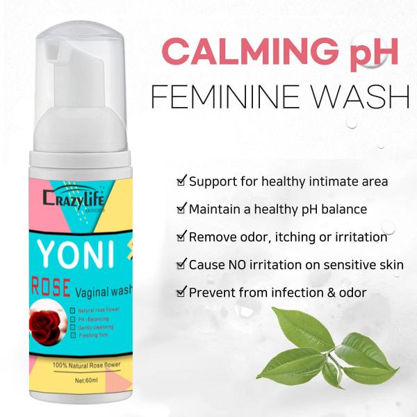 60ML OEM Skin Care Products Sterilize PH Balanced Daily Cleansing Feminine Intimate Care Wash