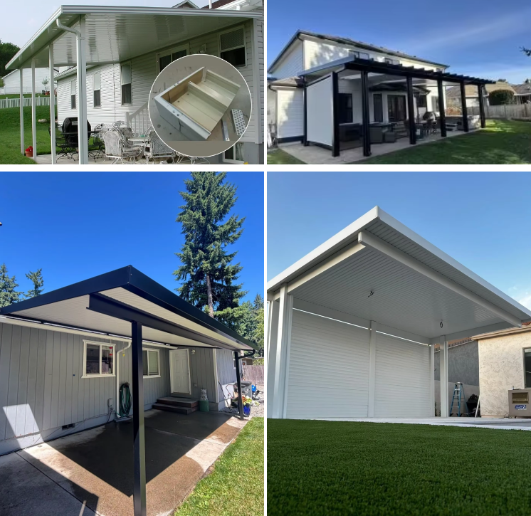 USA Awning System and Patio Covers Flat Pan Roof Panel Roll Forming Machine Residential Outdoor Leisure Shelter