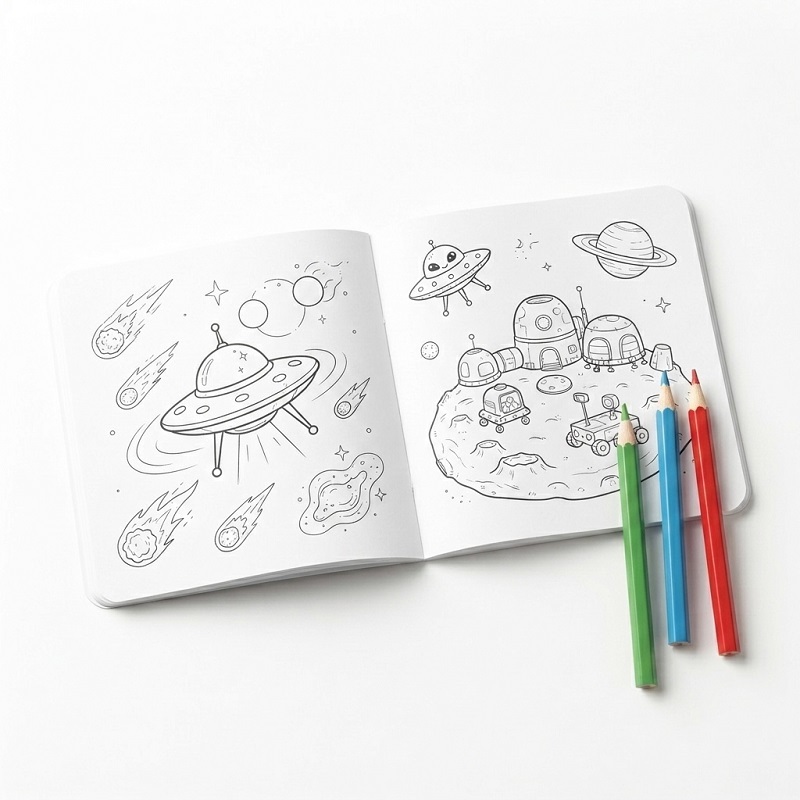 Pocket Size Travel Coloring Book With Rounded Safety Corners