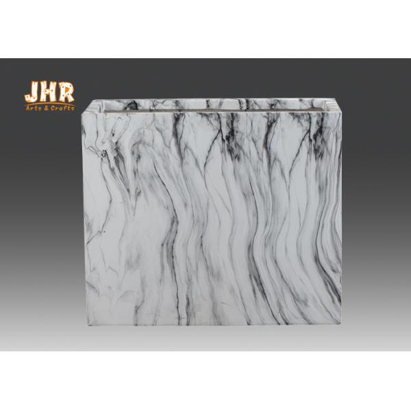 Прямоугольные баки мраморизуют плантаторов бака MGO цветочных горшков глины баков завода крытые плантаторы цветут плантатор