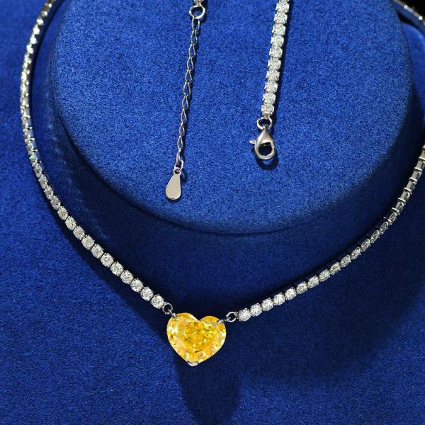 Элегантное сердце Аква синий 925 Стерлинг серебряный сердце драгоценный камень ожерелье