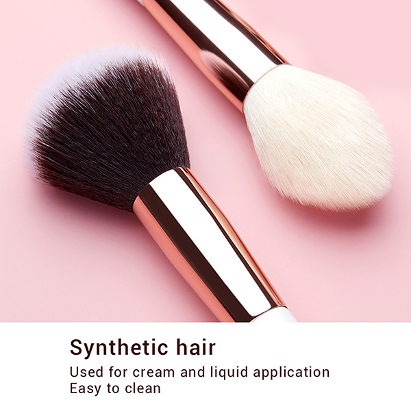 Jessup 15pcs White/Rose gold Essential Makeup Brushes Set Cosmetic Brush Manufacturer china T222