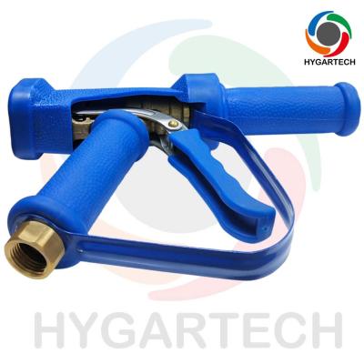Brass Industrial Blue Water Gun Hot Water Use With Extension Tube Nozzle And Safety Loop Wash Down Cleaning