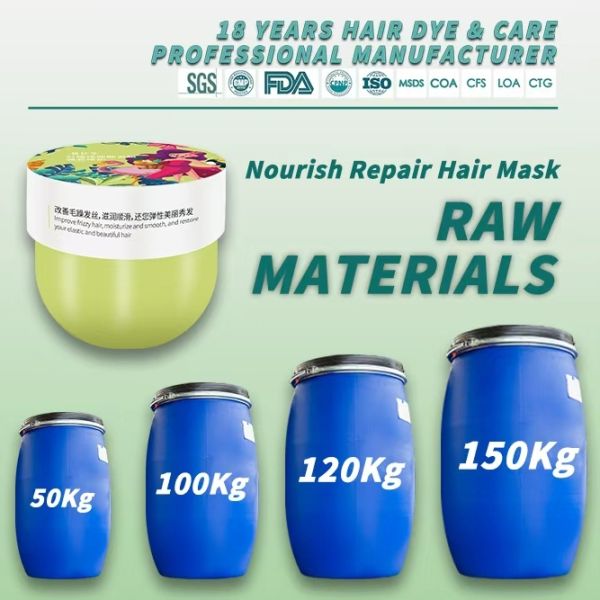 OEM Hair Mask Raw Material Nourishing Smoothing Hair Care Herbal Formula  Acidic Keratin Treatment Anti Frizz