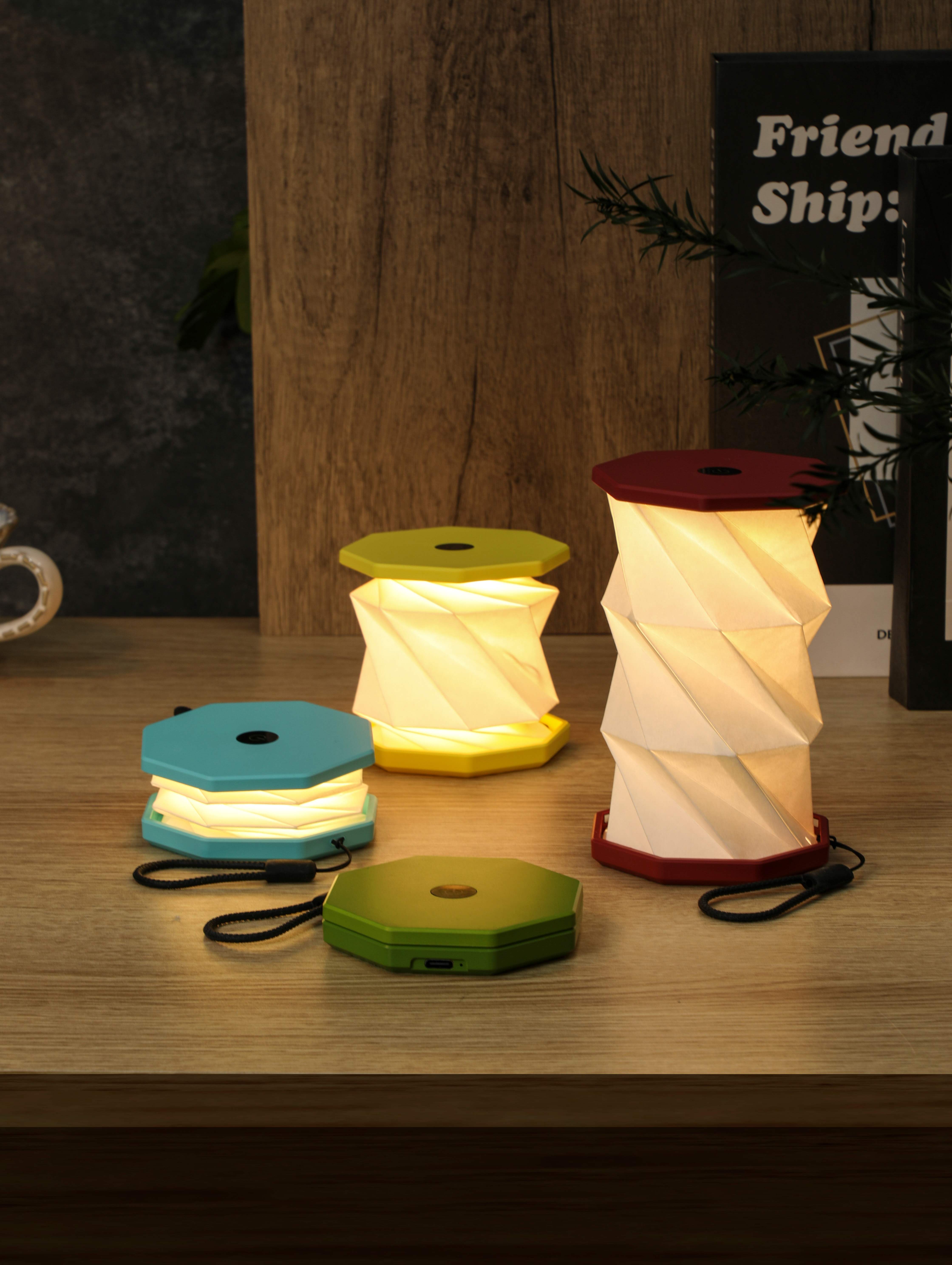 Bedside Luminous ABS Homemade Paper Lamp Pendant Rotating Halloween Lantern
