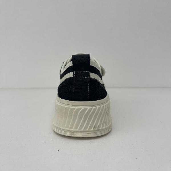 OEM Black Canvas Trainers Womens Rubber Outsole Wide Fit Canvas Trainers