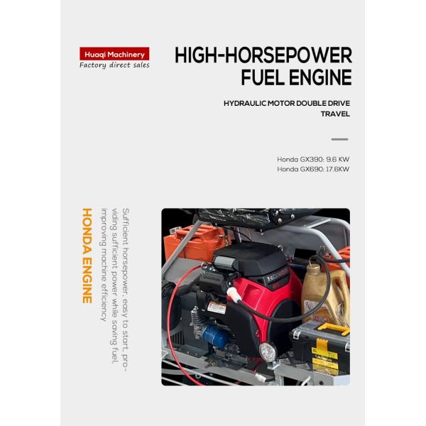 Диаметр диска 980 мм полный гидравлический силовой тровал с Honda GX690 и бетоном