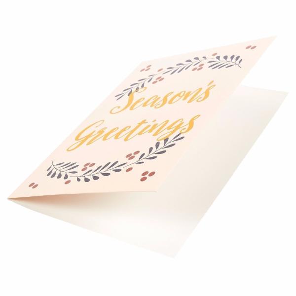 Merry Christmas Greeting Cards Bulk Box Set - Winter Holiday Xmas Greeting Cards with Season's Greetings