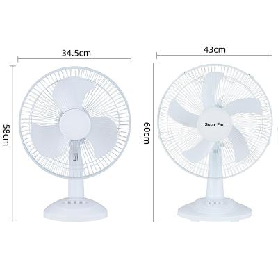 15W 12V 14 Polysilicon Solar Table Pedestal Fan 1050rpm With Bright LED