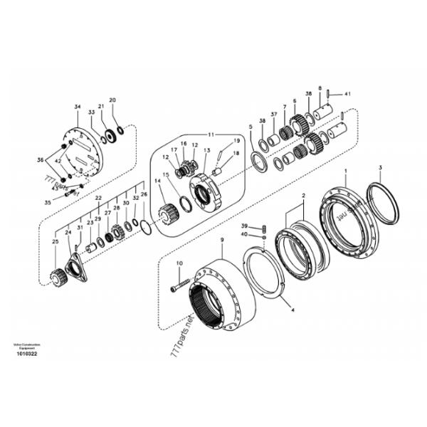 Excavator Spare Part EC290B Travel Gearbox Travel Reduction Gear VOE 14528258