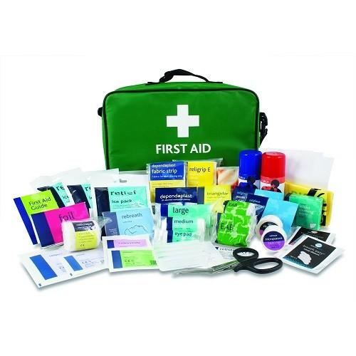 Hi-viz Green Emergency bag first aid kit strong Nylon first aid Medium Bag