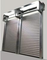 Puerta espiral de aluminio de alta velocidad eficiente con control PLC 0,8 m/s Velocidad de apertura -20°C~50°C Temp.