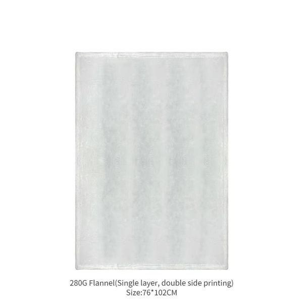 White Blank Sublimation Baby Blanket Custom Super Soft Fleece Flannel Swaddle Sublimation Blankets