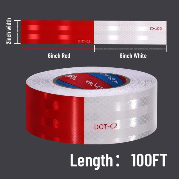 Calidad prismática ECE R104 DOT-C2 Vestidor de cinta reflectante roja/blanca para vehículos con remolque de camión