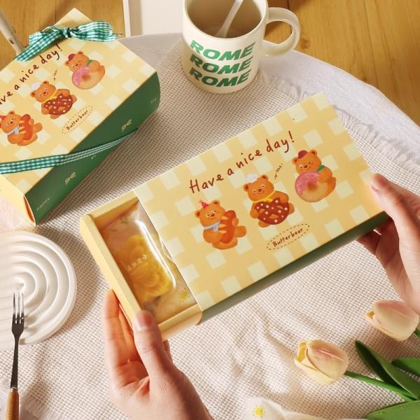 CMYK Pantone Foldable Paper Gift Box Mung Bean Cakes Cookie Drawer Boxes