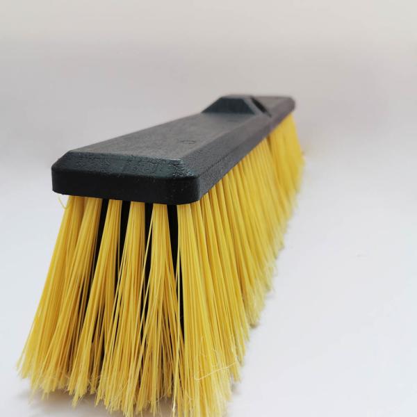 Steel Long Handle 11cm Dust Push Broom Multi Surface Floor Scrubber