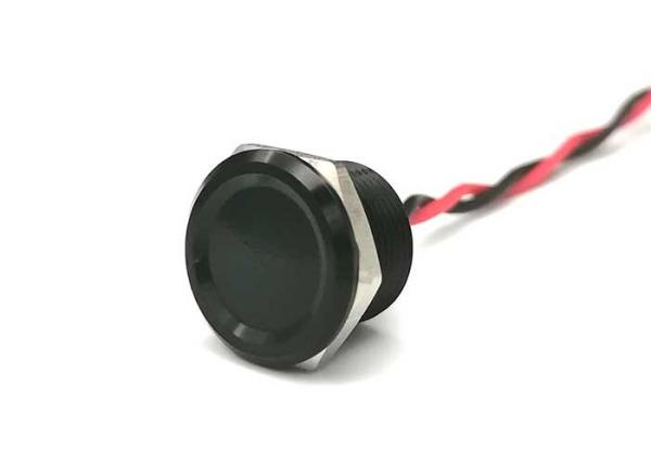 19mm Waterproof  Piezo Touch Switch Ip68 Momentary Black For Marine