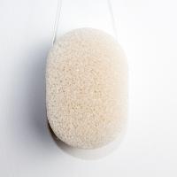 Éponge konjac naturelle ovale de GV aucune éponge faciale de coloration d'Exfoliator