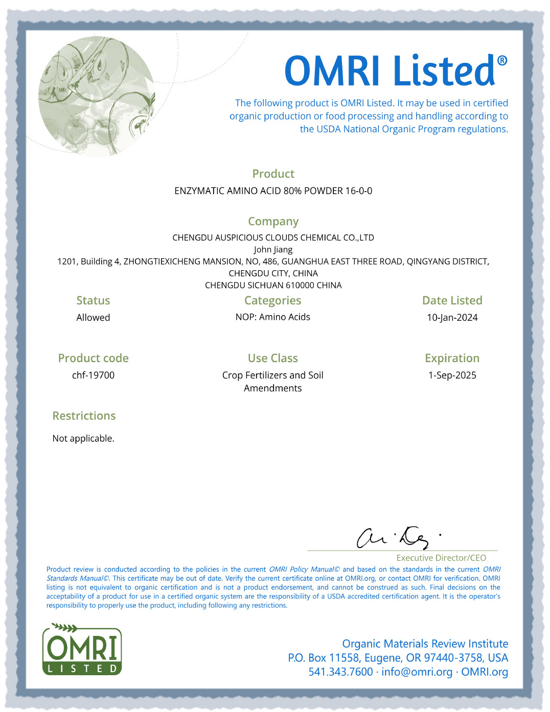 High-Activity Liquid Amino Acid Organic Fertilizer with ≥85% Bioactive Amino Acids for Stress Resistance and Zero Residue