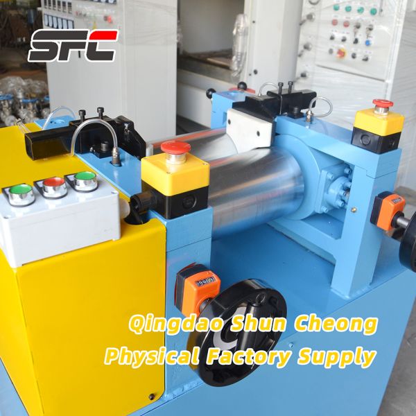 Lab Open Mixing Mill with CE/ISO9001 Certification, Precise Nip Gap Adjustment, and Hard Chromium Alloy Rollers
