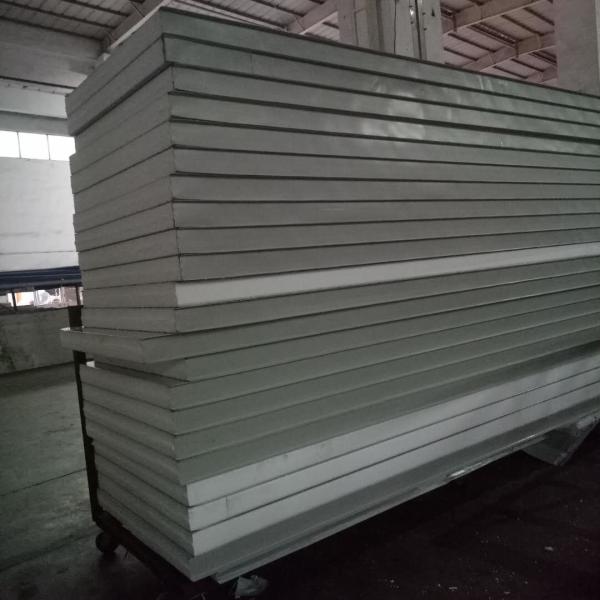 grey white EPS sandwich waterproof wall panels 1150-100-0.376mm for prefab buildings