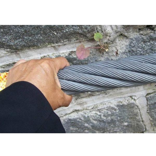 Acero de alto carbono 7x7 Construcción Acero galvanizado cuerda de alambre 3mm 4mm 5mm 6mm para diversas aplicaciones