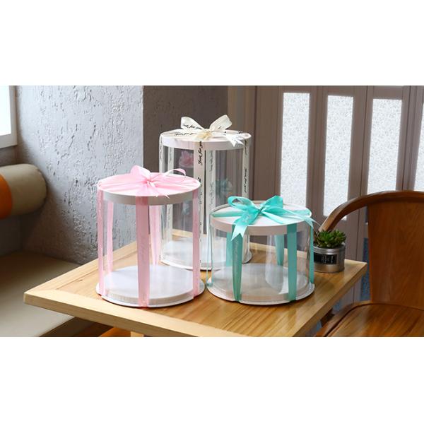 10 Inch Eco Friendly Plastic Packaging Round Transparent Food Grade PET Cake Boxes